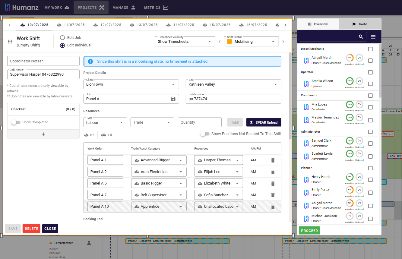 scheduler management