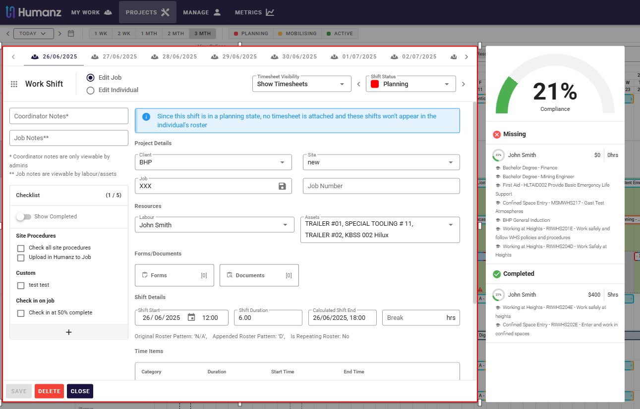scheduler management