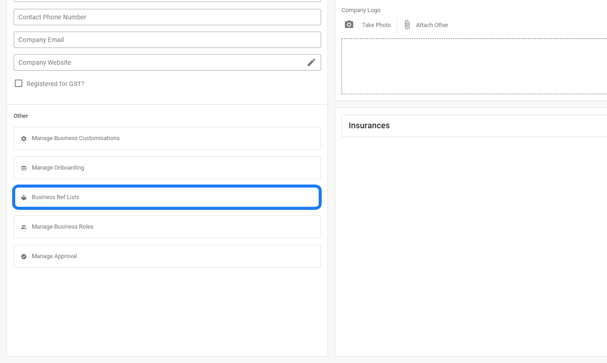 The Manage Onboarding settings in Humanz, where a business defines the requirements every new starter must complete